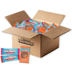 Feastables by MrBeast - Snack-Size Chocolate Variety Bulk Box - Peanut Butter Cups, Milk Chocolate, Milk Crunch, Sampler Pack, for Adults & Kids, Chocolate, Candy, Cocoa Sweet & Crunchy Snack, Fairtrade Certified, Kosher, Perfect for Gifting or Snacking