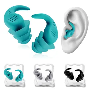 Adult Swimming Earplugs – 3 pairs of reusable soft silicone swimming earplugs, perfect for swimming, surfing and other water activities, reusable and comfortable to wear (suitable for adults and teenagers over 14 years old)