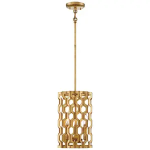 Coronade Three Light Mini Pendant Pandora Gold Leaf