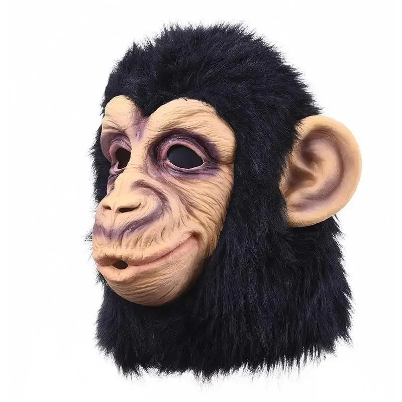 Gorilla Monkey Latex Animal Mask - Lightweight, Comfortable, Funny Cosplay Headgear with Unique Mask Design for Halloween, Birthday, Christmas Face Covering Accessories