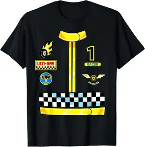 Race Car Driver Costume Men Women Birthday Halloween Casual Short sleeve Cotton T-Shirt
