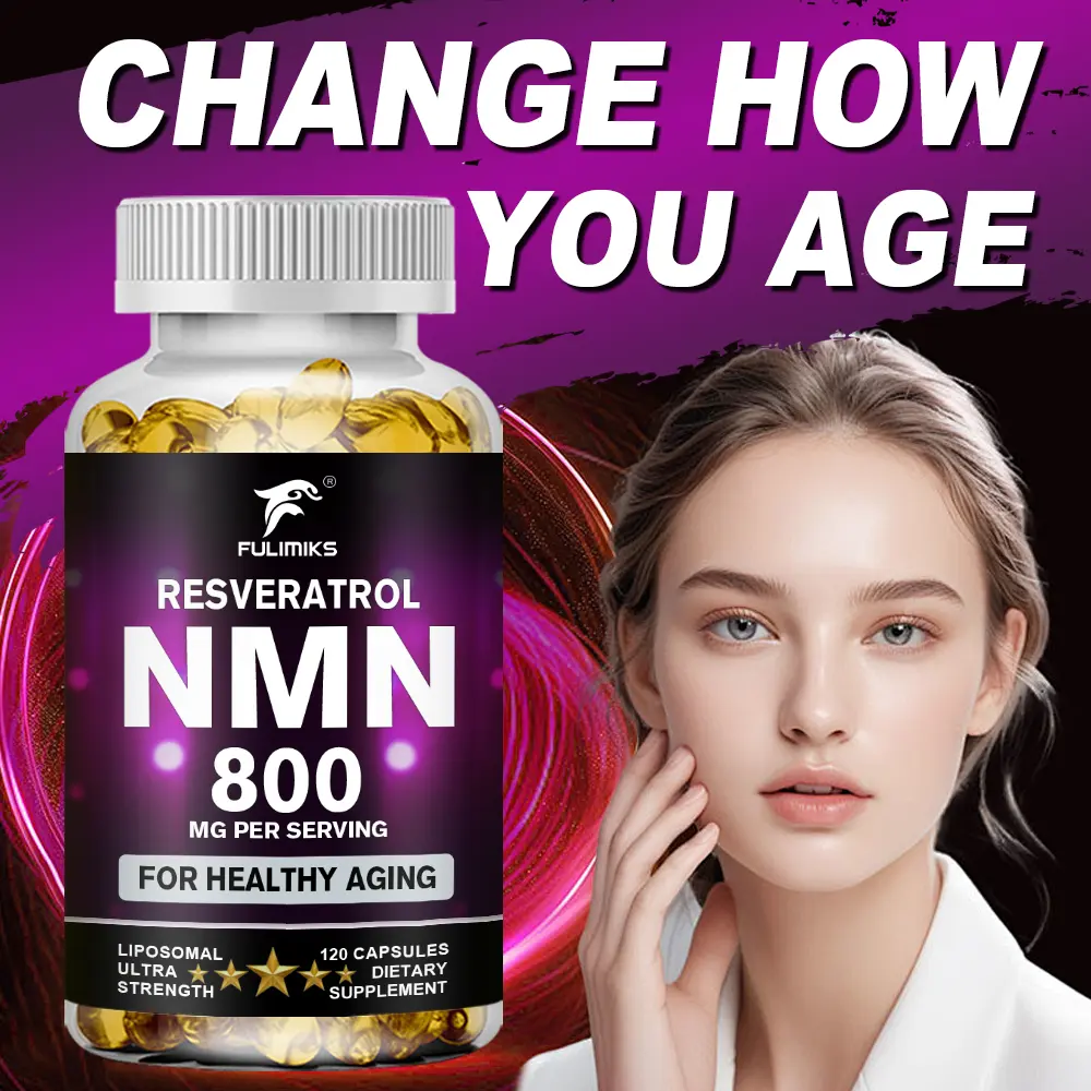 FULIMIKS NMN Resveratrol Complex Plus+ Natural Ingredients Supplements for Adults, Supports Energy, Anti-Aging, Antioxidant Benefits, and Cellular Health