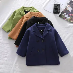Toddler Baby Boys Girls Coat Winter Warm Double Breasted Trench Coat Kids Jacket Outwear Clothes 2-7 Years