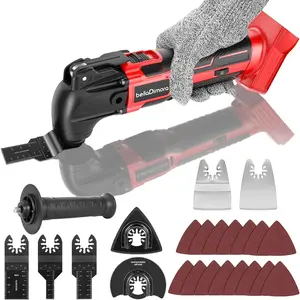 Oscillating Multi Tool Compatible with Battery(Battery Not Included), Brushless Motor Oscillating Tools, 6 Variable Speeds, 23-Piece Kit for Cutting, Sanding, Scraping