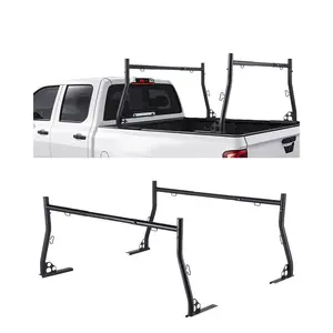 VEVOR Truck Ladder Rack, 49-73 in Width, Extendable Universal Cargo Rack, Heavy Duty Steel with 800 lbs Static Load Capacity, Ideal for Canoes, Surfboards, Ladders, Lumber, Tents, and Large Cargo
