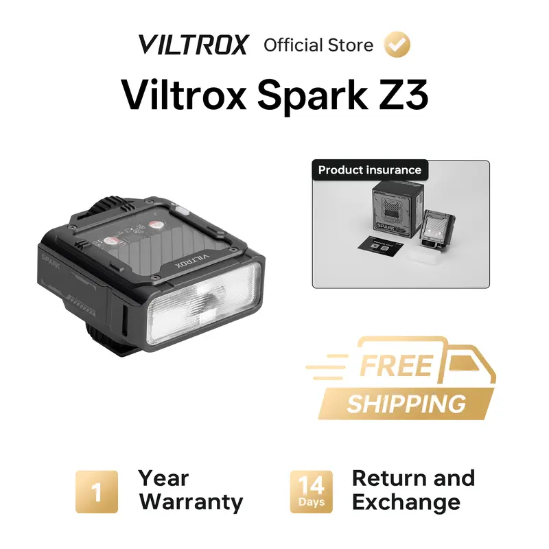 Viltrox Spark Z3 TTL Metal On-Camera Flash - 26Ws Burst, 7-Stop Control, 650 Flashes, Fast Charging, Optical Trigger, S1 Sync Trigger Mode, Pocket-Sized Portable Camera Accessory | Compatible with Nikon, Fujifilm, Sony, Canon | Photo Lighting