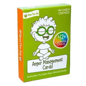 Anger Management Card Game Set: 42 Emotional Control Learning Cards for Family,Fun Family Therapy Game to Build Emotional Intelligence, Reduce Tantrums & Improve Communication, Perfect for Home, School & Counseling Sessions Gifts