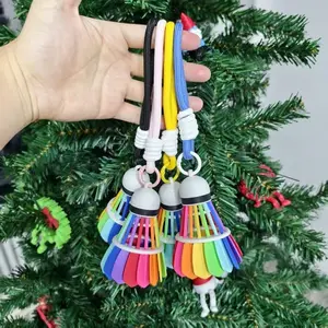 3D Printed Badminton Ornament | High-Quality Plastic Decor with Hanging Rope, Perfect for Sports Lovers & Office Desk