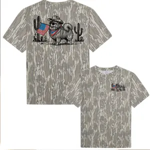 Fluffy Cowboy Dog Camo Shirt Patriotic USA Flag Graphic Western Hunting Style T-Shirt Sweatshirt Hoodie Vintage Outdoor Gift