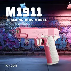 Cute Pink Foam Dart Launcher Toy, Outdoor Play Fun, Safe Kids Gift, Birthday Festival Present for Age 14+