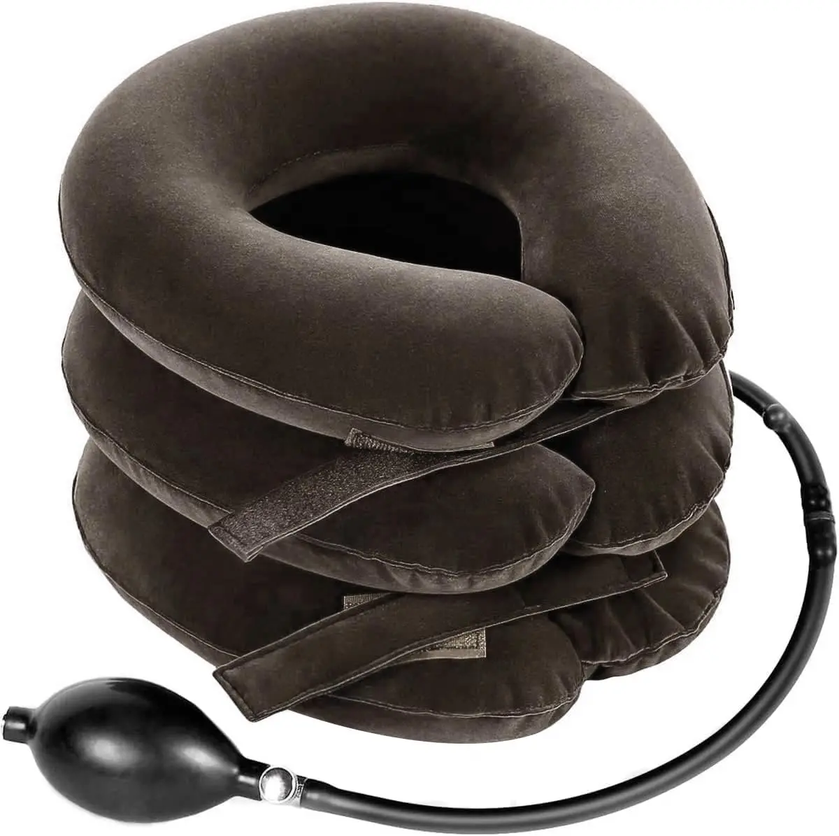Cervical Neck Traction Device for Instant Neck Pain Relief - Inflatable & Adjustable Neck tretcher Neck upport Brace, Neck Traction Pillow for Home Use Neck Decompression (Classic Gray)