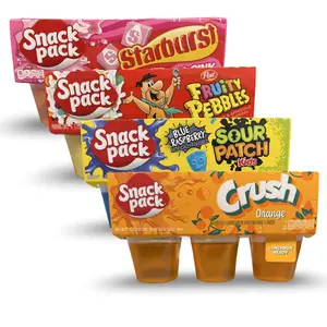 Snack Pack Special Edition Pudding Cups 12 Pack, Choose Flavor Starburst, Crush Orange, Sour Patch Kids, Fruity Pebbles