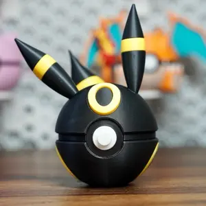 Umbreon Inspired Pokéball | 3D Printed Pokémon Collectible Display
