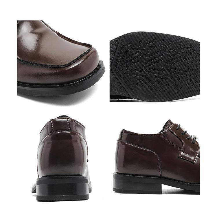 2026 Men's Square Toe Derby Shoes, Niche Trendy Casual Business Formal Shoes, Versatile Dress Shoes for Office & Daily Wear