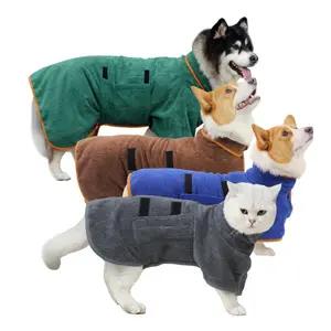 Pet Bathrobe Full Coverage Breathable Quick Dry Towel, Ultra Absorbent Dog Bathrobe for Small Medium Large Breeds, Perfect for Grooming and Holiday Gifts, Grooming Supplies