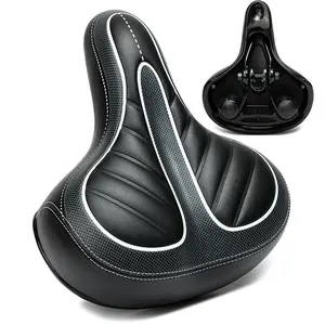 Bike Seat I Bicycle Seat for Men and Women, Waterproof Bike Saddle with Dual Shock Absorbing I Exercise Bike Seat for BMX, MTB & Road