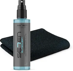 SE7EN EliteClean – #1 Sports Grip Cleaner Spray (8oz) with Microfiber Towel | Restores Tackiness & Removes Dirt, Sweat, Oil | Ideal for Golf, Baseball, Football, Pickleball, and More