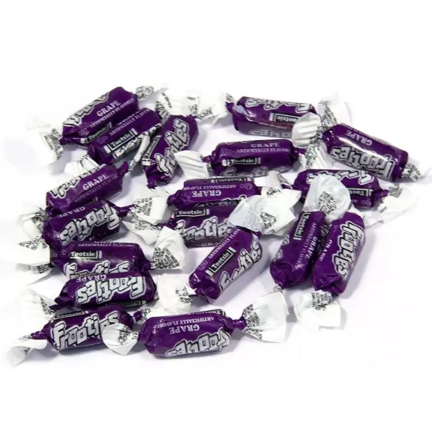 Tootsie Frooties Grape Fruit-Flavored Soft Chewy Candy Snack - Fruit Treat with Dairy, Corn Syrup, Artificial Flavor, Artificial Colors, Allergy Note, Suitable for All Ages