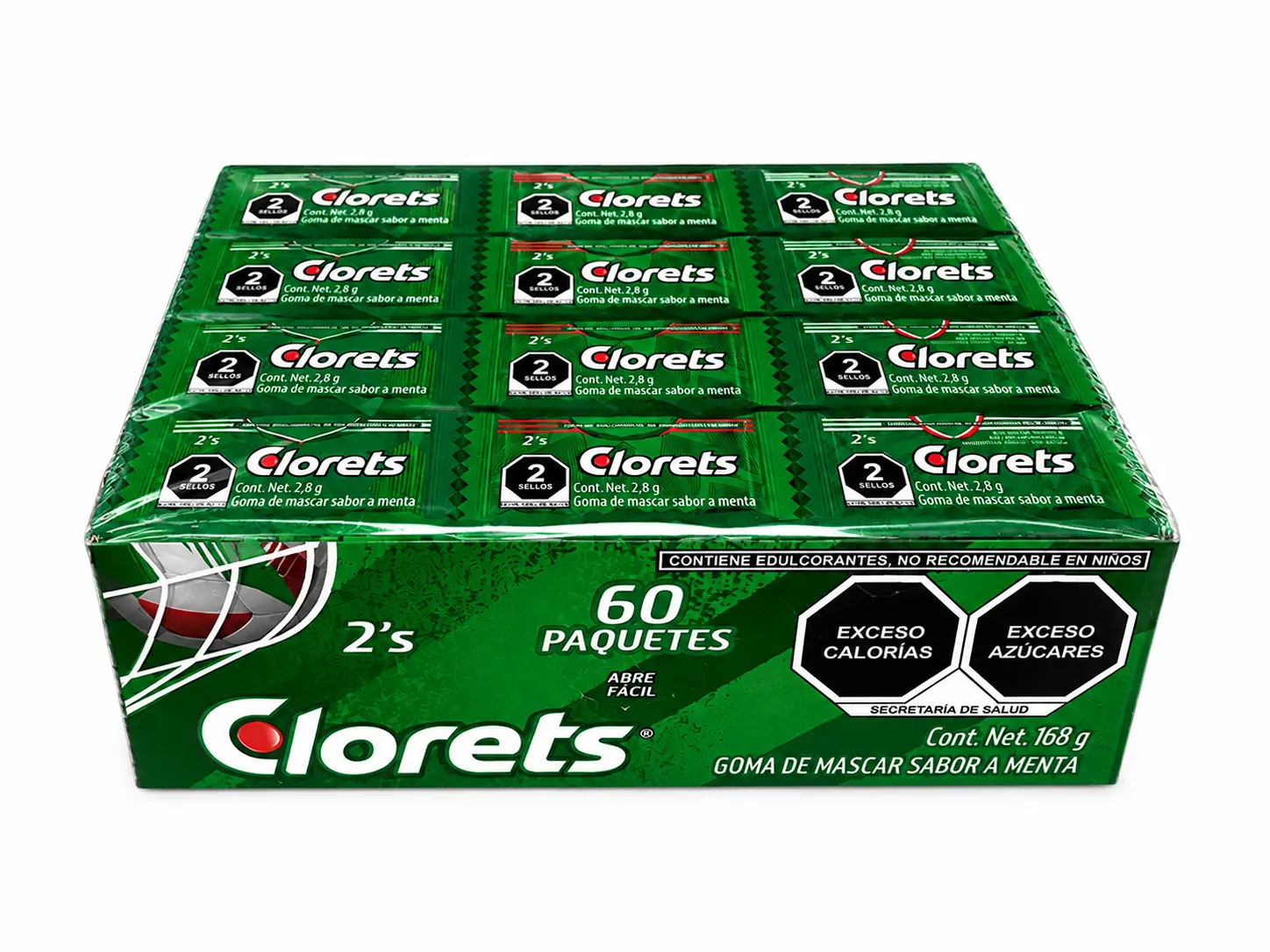 Clorets Mint  Mexican Bubble Gum Candy Chicle (60 counts)