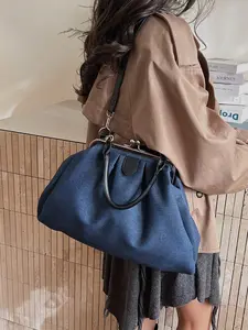 Vintage women's large capacity handbag, detachable shoulder strap crossbody bag, niche design armpit bag, Crossbody purse