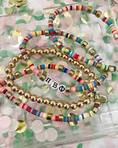 Sorority Beaded Stack Bracelet Set