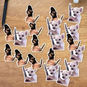 Stickers Pack 20 Pcs Dangerous Colorful Skateboard Vinyl Chihuahua Laptop Bumper Aesthetic Car Luggage Waterproof Bottle Guitar Water Bike