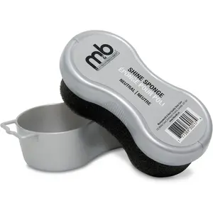 MB Shine Sponge, Shoe Polish for Leather Footwear, Shoe Shine Sponge, Shoe Accessories, Neutral