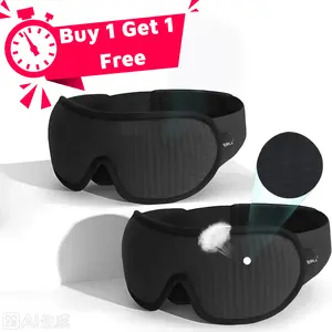 【Buy one, get one free】3D Deep Contoured Eye Cover for Sleeping, Adjustable Sleep Mask with Nose Pad Design, Blackout Sleep Mask, Eye Cover Mask for Sleeping, Yoga, Traveling,Gifts for boyfriend and girlfriend