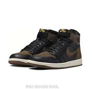 Black Mocha Suede High-Top Retro Basketball Shoe | Mocha Colorway Streetwear Sneaker