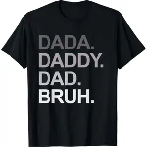 100% Cotton Golf Gift T-Shirt For Men and Women Dada Daddy Dad Bruh Funny Husband Dad Father's Day Mens T-Shirt