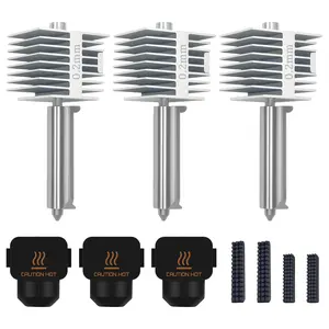 3 count 0.2mm A1/A1 Mini Hotend Kit Print  for Bambu Lab A1/A1 Mini,  Printer -Metal Integrated Nozzle Hot End Kit, with Extra  Case and A1/A1 mini  Nozzle Brush