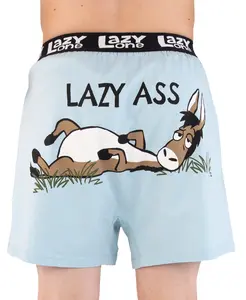 LazyOne | Lazy Ass Donkey Men's Funny Boxer - Funny Animal Boxers, Novelty Boxer Shorts, Gag Gifts for Men, Humorous Underwear for Men Cotton Fabric