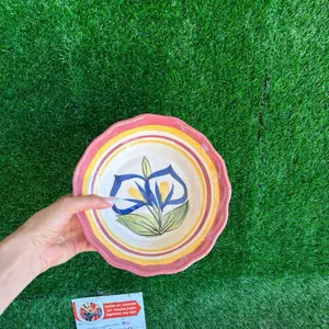 Pozolero Plate of Deep Alcatraz Rosa/Marrón 7.5 In.