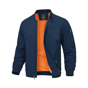 GOPUNE Men's Lightweight Bomber Jackets Light Track Jackets Casual Summer Windbreaker Outdoor Golf Fashion Coat for Men