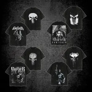 [Collection] Frank Castle "The Skull Vigilante Punisher" Premium Acid Washed T-Shirt, MCU War Machine Edition Graphic Tee, Antihero Vigilante Skull Logo Shirt, Comic Character Tee, Dark Hero Streetwear Shirt