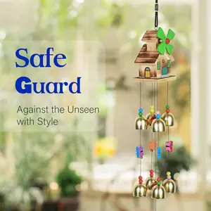 23 Inch Wind Chimes with 9 Bells, Decorative Hanging Wind Chime for Indoor Outdoor, Home Kitchen Garden Patio Decor, Soothing Wind Chime Gift for Mom Grandma Housewarming Birthday