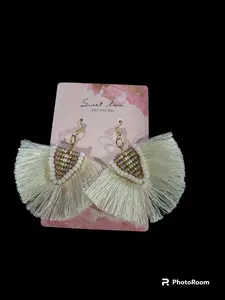 Ivory Macrame Earrings