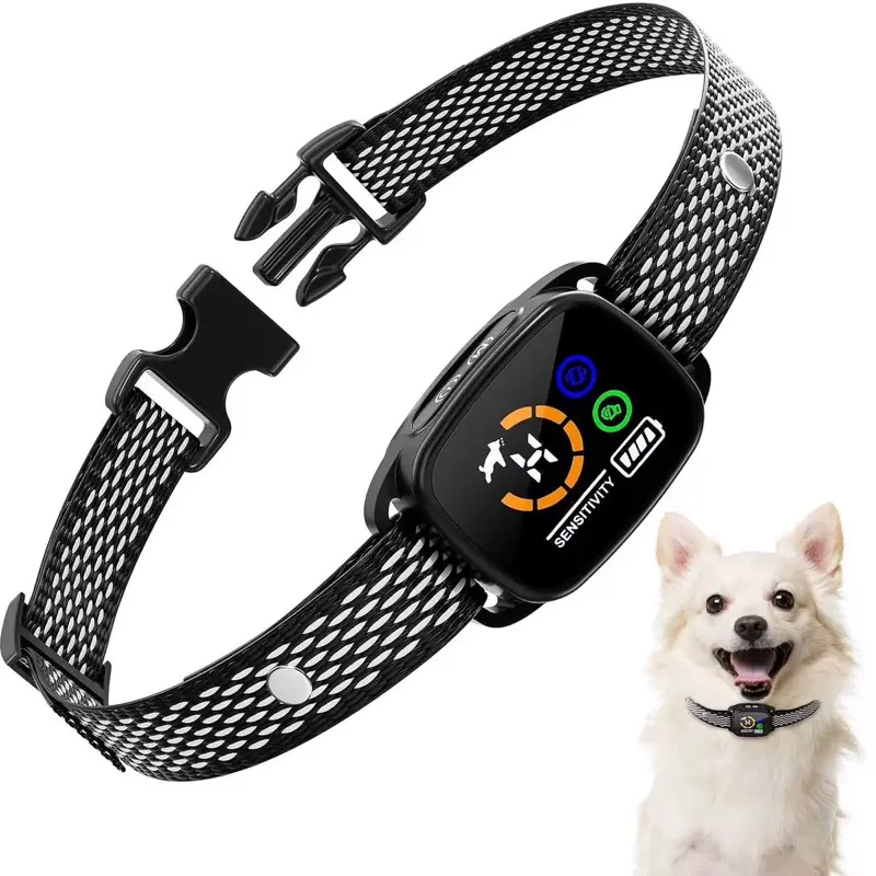 Waggytag AI Anti-Bark Collar – Vibration Only | Smart Detection, Waterproof, Fast Charging, 6 Sensitivity Levels