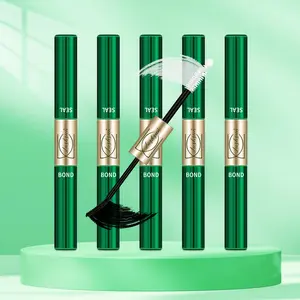 Lashsun 5 PCS Eyelash Bond&Seal Waterproof Eyelash Extension Eyelash Cluster Glue, 10ml 2-IN-1 Eyelash Cluster Glue DIY Eyelash Extension At Home Cosmetic