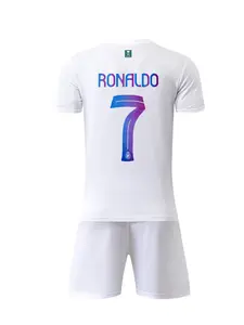 22/23 Kids Sports Set, Boys Girls Breathable Football Jersey, Soccer Jersey, Size RONALDO  7 Fan Shirt Training Suit, Casual Short Sleeve and Shorts