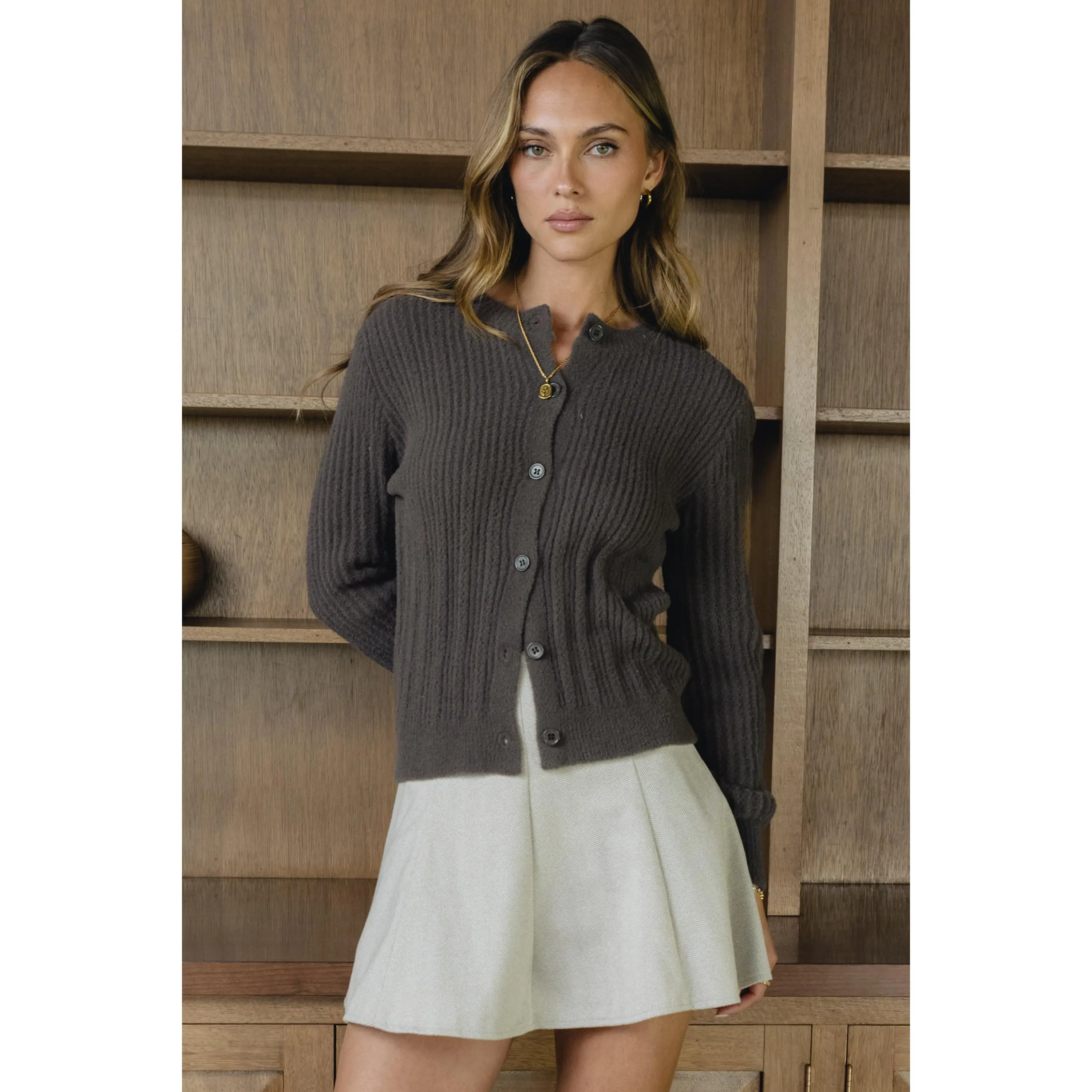 Marissa Knit Sweater in Brown - FINAL SALE