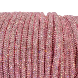 Pink Corded Rhinestone Rope