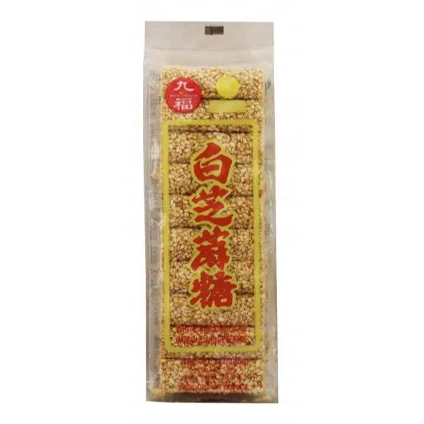 Nice Choice Crunchy Traditional Sweet White Sesame Candy - 3oz, Rich Sugar-Salt Flavor, Delicious Snack Option