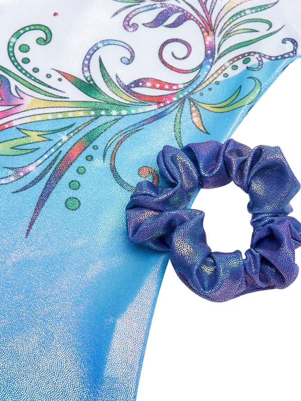 Girls Gymnastics Leotard Set, Long Sleeve Sports with Shorts, Comfortable Fashion Clothing for Ages 3-12, Kids Activewear