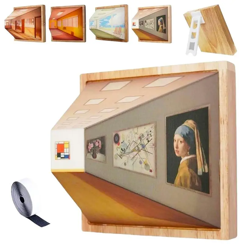 Modern 3D Naked Eye Visual Night Light, 1 Count Rechargeable 3D Visual Effect LED Light, Modern Art Work Design Night Light, Decorative Lights, Novelt