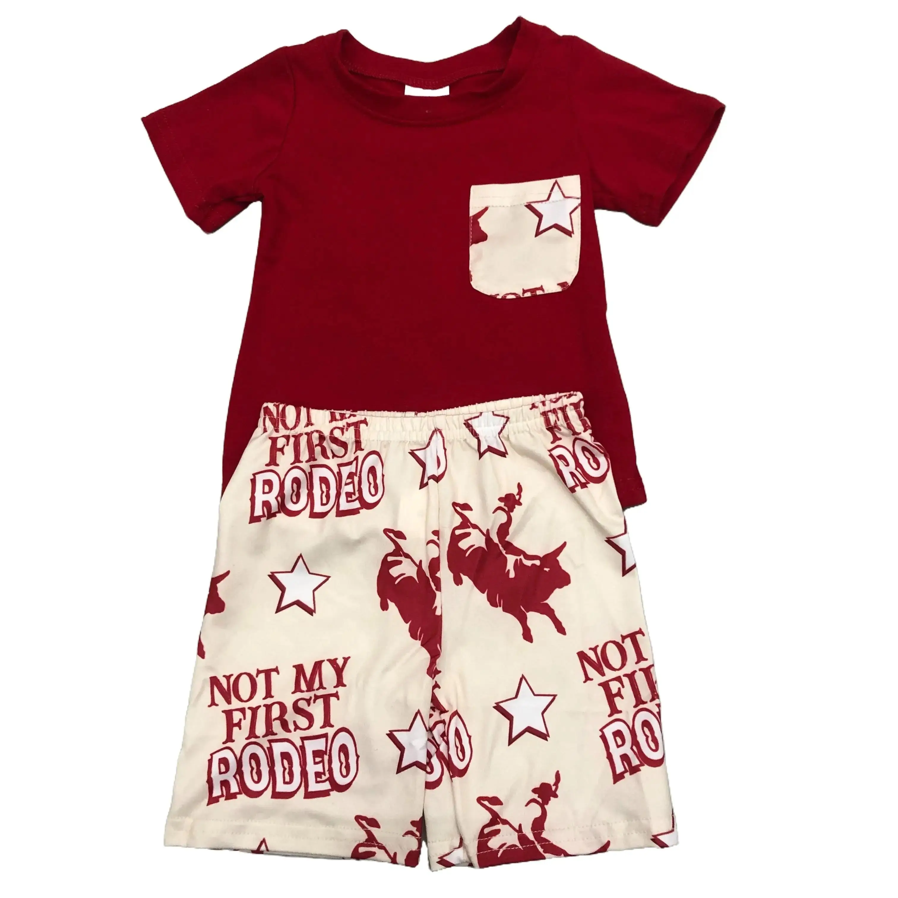 Boy Western Clothes Rodeo Cowboys Summer Shorts Set