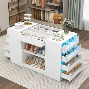 Wardrobe Island with Led and storage