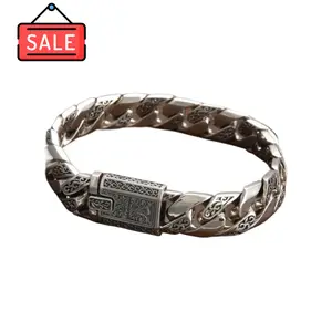 2026 NEW Vintage Bracelet, Punk Style Stainless Steel Bracelet for Men, Fashion Jewelry for Party, Daily Decor, Trendy All-match & Exquisite Jewelry for Birthday Gift girl  room  accessories i̇phone  16  pro  cases