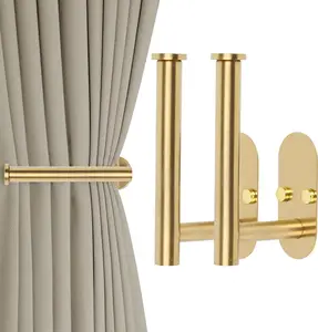 2 count Adhesive Curtain HoldbacksScrew-in Curtain Tie Backs Curtain Holders Tiebacks Curtain Hooks for Wall Mounted Curtain Pull Backs for  Decor Drapes (2, )