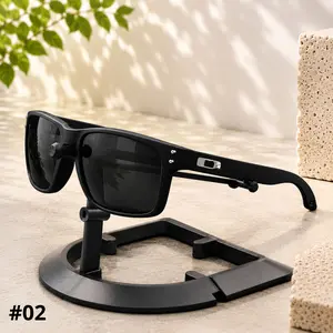 [Full Box] Black Polarized Sunglasses, Durable Black Frame Sport Shades for Driving Fishing Outdoor Wear